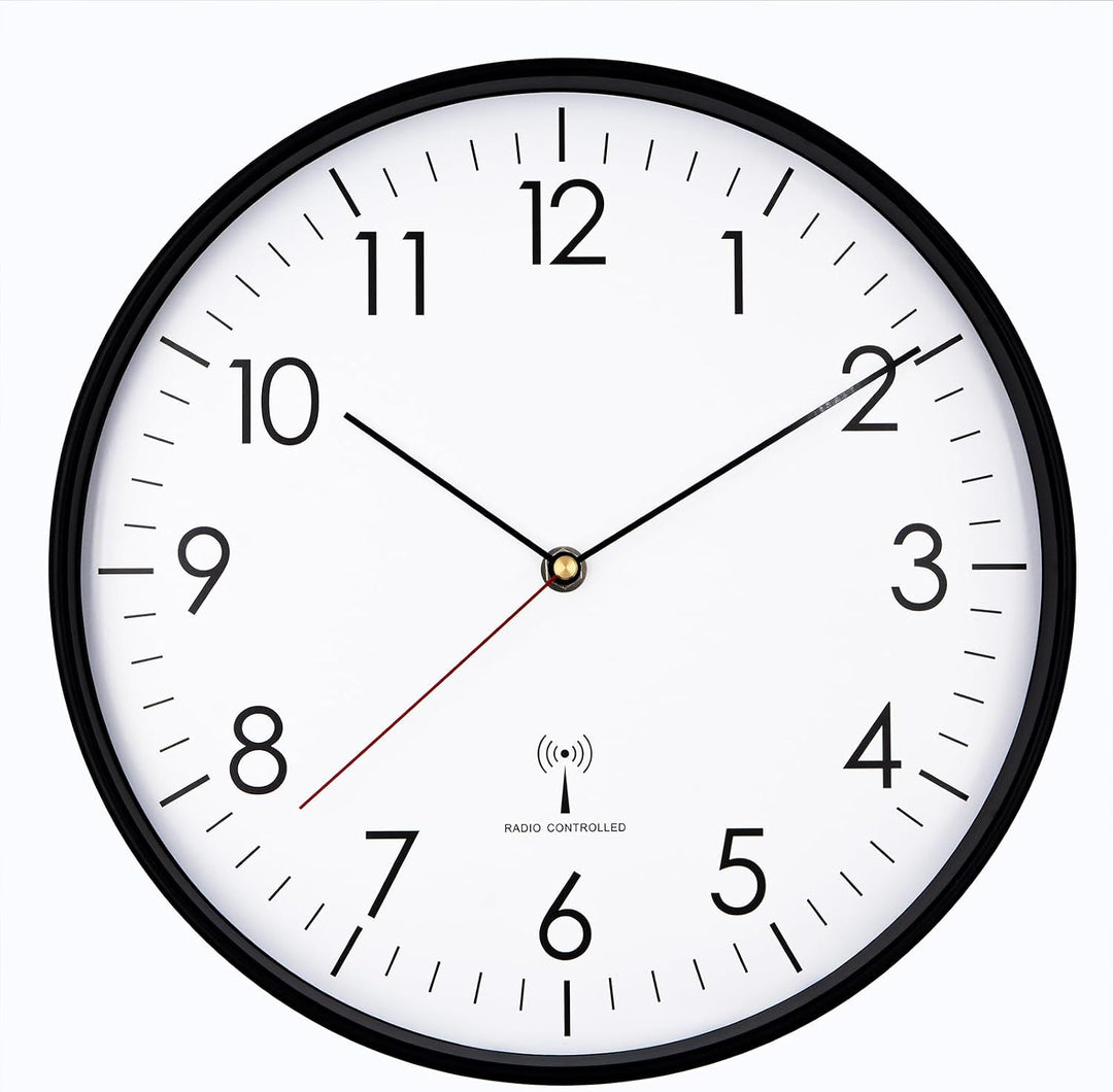 HZDHCLH Funk Wanduhr 30 cm Lautlose Wanduhr Ohne Tickgeräusche, Moderne Batteriebetriebene Uhr für Z
