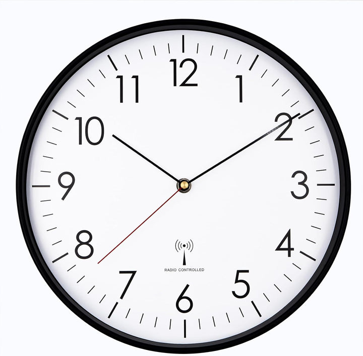 HZDHCLH Funk Wanduhr 30 cm Lautlose Wanduhr Ohne Tickgeräusche, Moderne Batteriebetriebene Uhr für Z