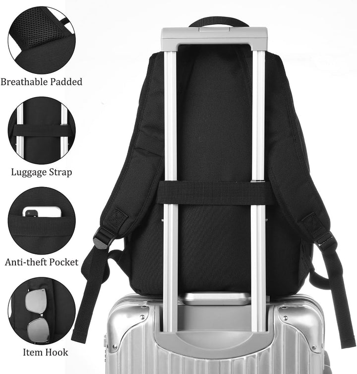 YAMTION Schulrucksack Mädchen Teenager Damen,Schultasche Jungen Tagesrucksack Herren mit 15.6 Zoll L