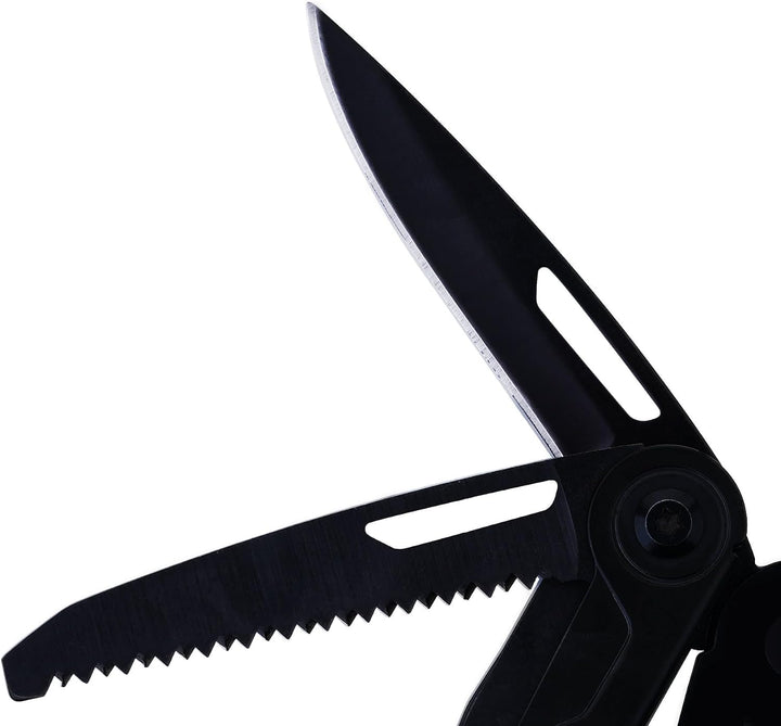 munkees® Multitool 10-in-1 Black Line – EDC-Werkzeug mit Messer, Zange