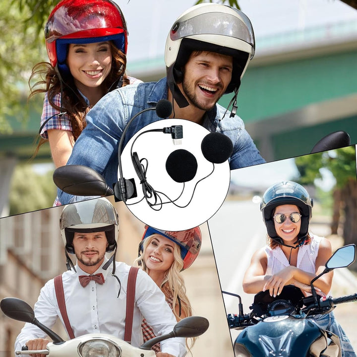 Helmmikrofon und Lautsprecher, Motorradhelm-Mikrofon – Typ-C-Stecker, wasserdicht, High-Definition-R