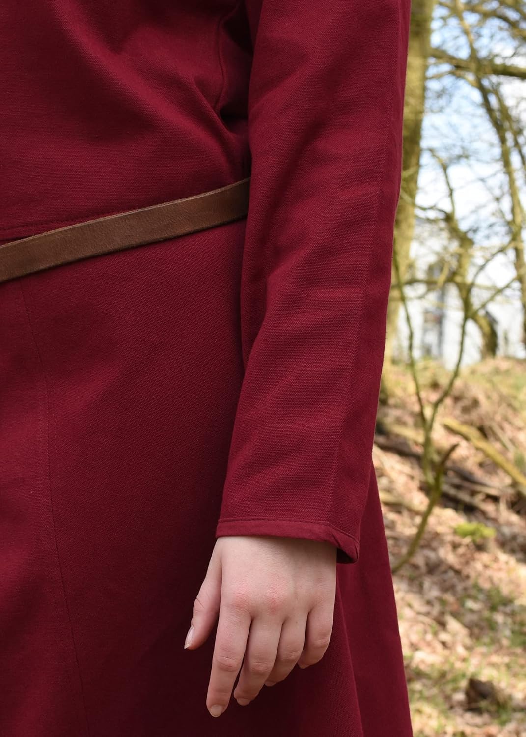 Battle-Merchant Mittelalter Kleid Afra Damen | Langarm Wikinger Kostüm bodenlang | LARP Gewandung au