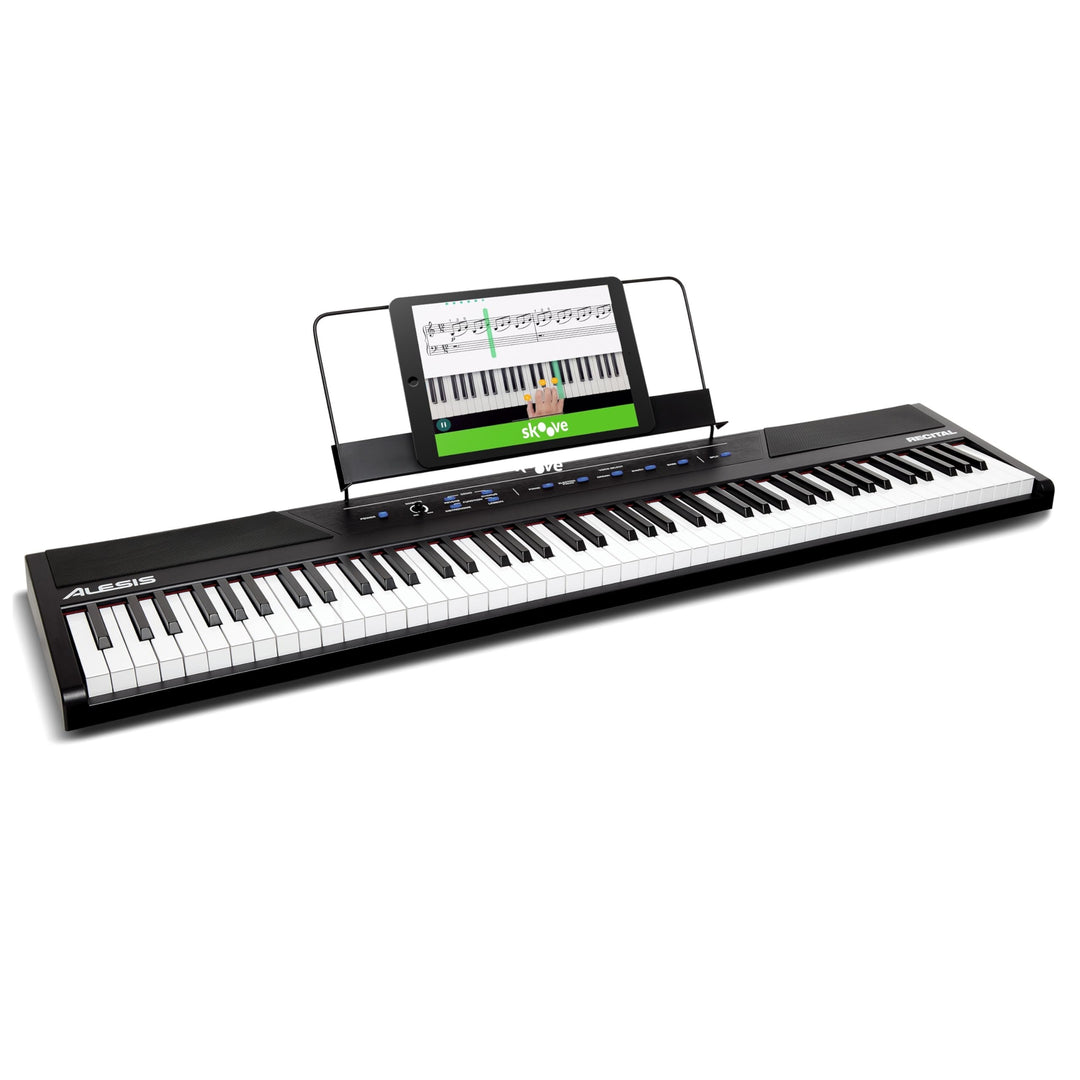 Alesis Recital - E Piano 88 Tasten für Einsteiger mit Halbgewichteten Volle Grösse Klavier, Lautspre