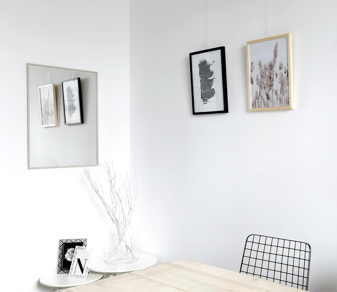 nielsen HOME Wandspiegel Alpha, Eiche Weiss, Aluminium, ca. 50x70 cm Eiche Weiss 50 x 70 cm, Eiche W
