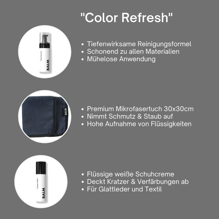 BALM Schuhputzsets – Premium Sneaker Reiniger & Schuhpflegeset für Leder, Textil, Suede, Nubuk etc –