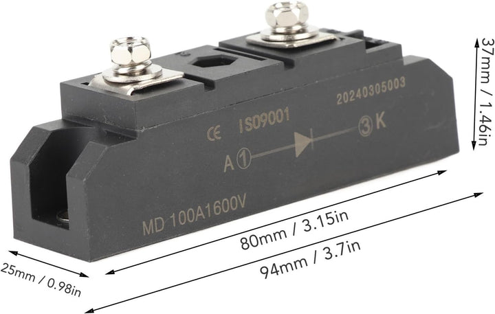 Photovoltaik Brückengleichrichter Anti Reverse Leistungsmodul 100A 1600V mit Kupferplattenkühlung un