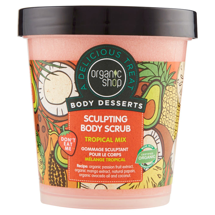Organic Shop Body Desserts Sculpting Body Scrub Tropical Mix 450ml, Mango, Kokosnuss, Orange, Avocad