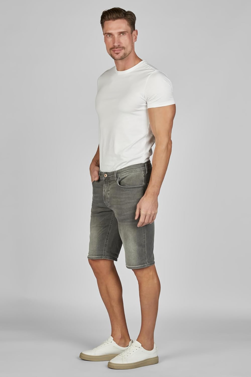 Hattric 5-Pocket-Bermuda Jogg-Denim 46 Grau, 46 Grau