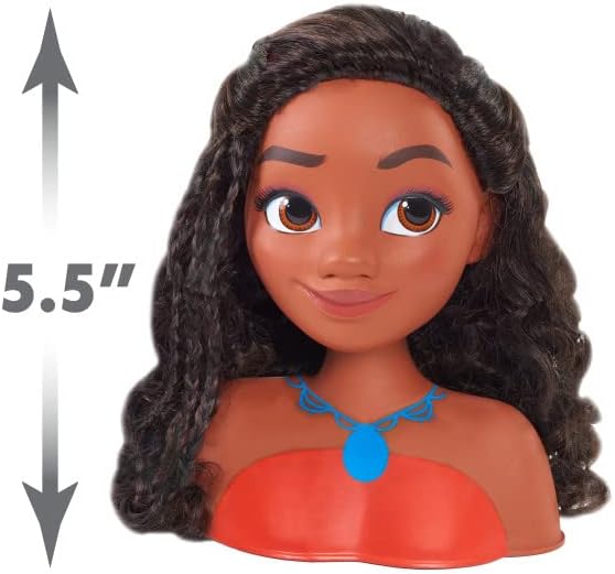 Just Play Disney Princess Moana Frisierkopf Mini 14cm mit Haarbürste für Styling-Spass, ab 3 Jahren