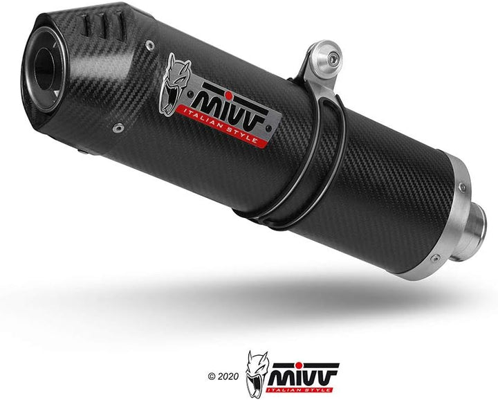 Mivv UH.019.LEC CBR 600 RR 2003 / 2004 SLIP-ON AUSPUFF OVAL CARBON CARBON CAP