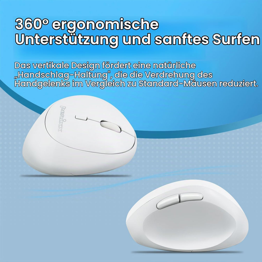 Perixx PERIMICE-719 Ergonomische Maus - Vertikales Design -Extra für kleine Handgrössen und für Unte
