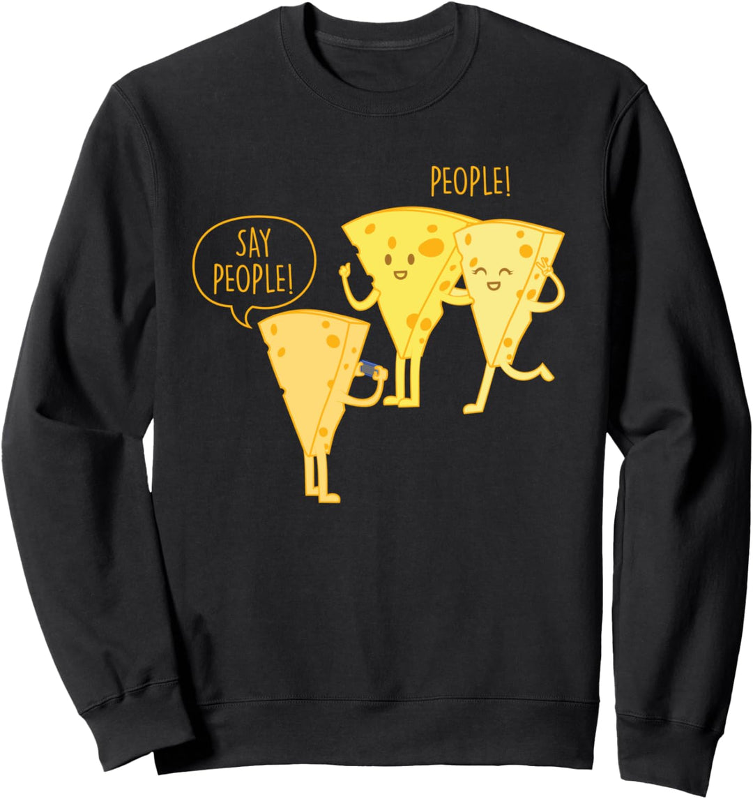 Kinder lustig sagen Käse-Bild, das Wortspiel-Familien-Bild Sweatshirt