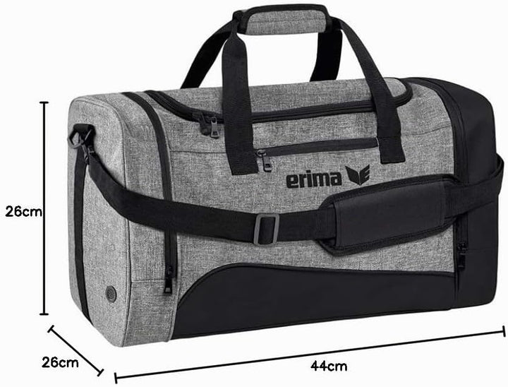 Erima Sporttasche Club 1900 2.0 Sporttasche Schwarz/Grau Melange S, Schwarz/Grau Melange S