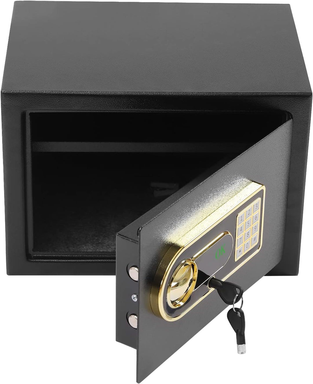 Elektronischer Tresor 22L, Digitale Safe mit PIN Code & 2 Notschlüsseln, Wand- und Bodenmontage, Tre