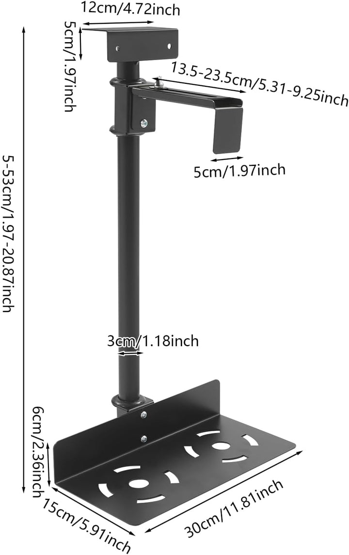 Pc Halterung, Halterung unter Schreibtisch 5-53cm höhenverstellbar, Computerhost Wandhalterungs CPU