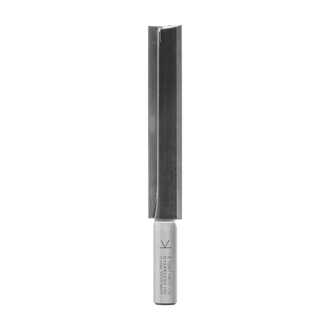 ENT 10967 Nutfräser HW, Schaft (S) 8 mm, Durchmesser (D) 12 mm, NL 63 mm, SL 29 mm, GL 92 mm, mit Ha