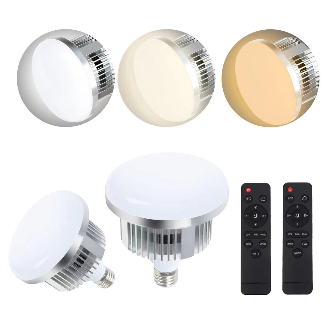 FGen 2 x 85 W LED Fotoleuchte E27 2700–6400 K, Verstellbar mit Fernbedienung, LED Fotostudio Lampe,