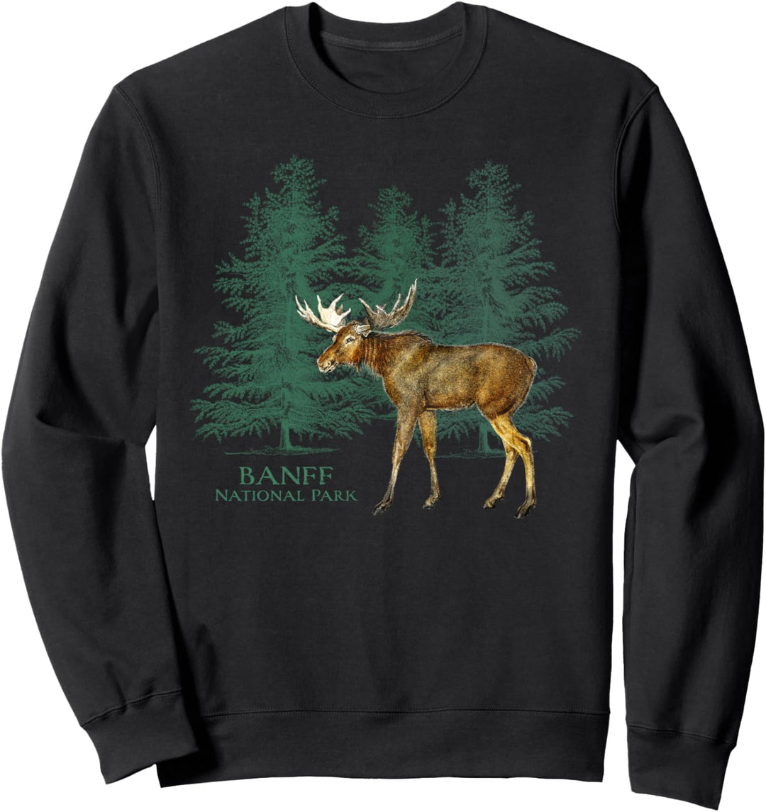 Banff Nationalpark Alberta Kanada Elchbäume Vintage Look Sweatshirt