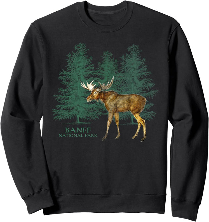 Banff Nationalpark Alberta Kanada Elchbäume Vintage Look Sweatshirt