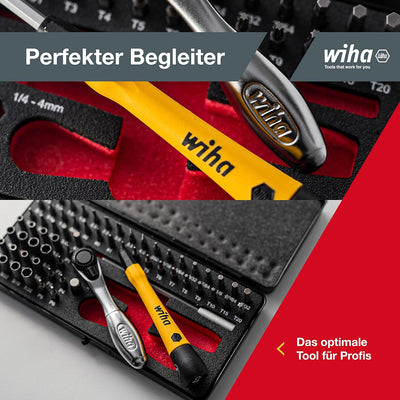 Wiha Micro Bit Set 66-tlg. inkl. Aufbwahrungsbox (39971) I Feinmechanik Schraubendreher Set mit Bit