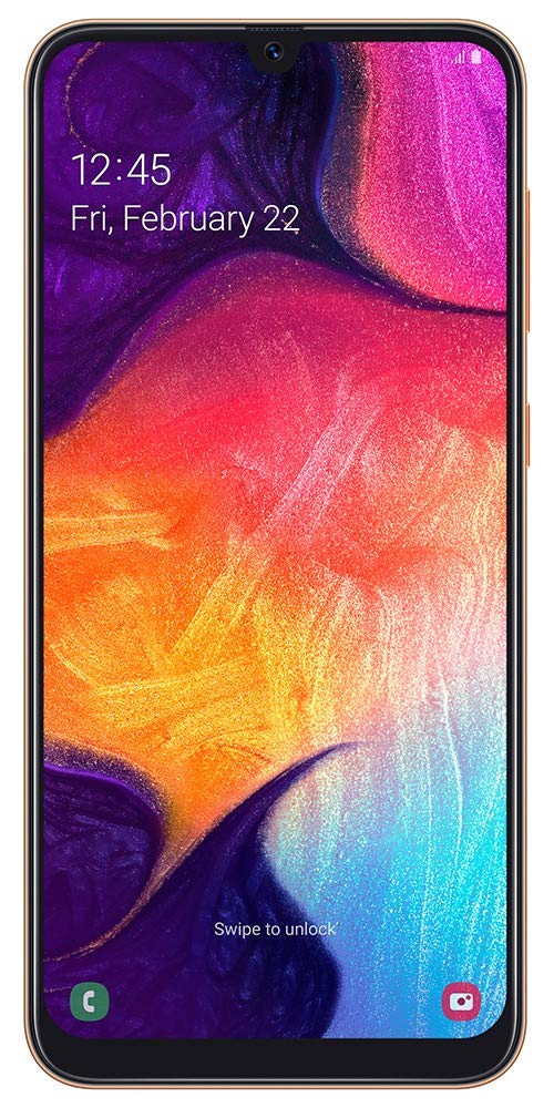 Samsung Galaxy A50 Smartphone (16.3cm (6.4 Zoll) 128GB interner Speicher, 4GB RAM, Orange) - Deutsch