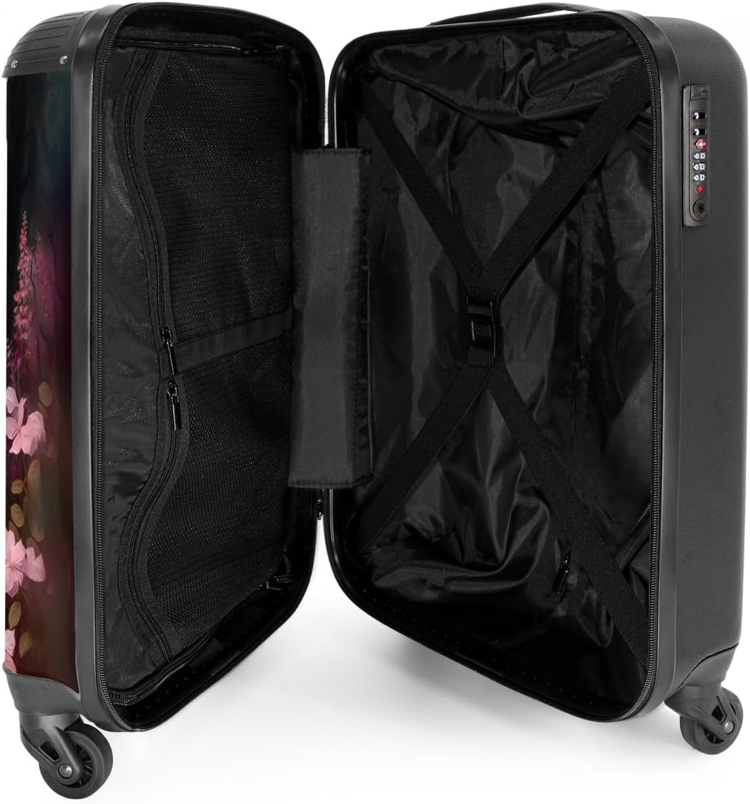 NoBoringSuitcases.com® Kinderkoffer Mädchen Reisekoffer mit Rollen Handgepäck Koffer Pferd - Rosa Bl