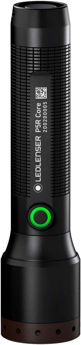 Ledlenser Kopflampe, Schwarz & 502178 P5R Core, Taschenlampe LED, 500 Lumen, Leuchtweite 250 Meter,