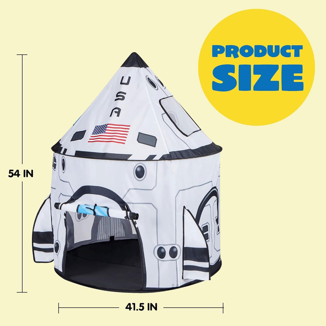 JOYIN Raketen Kinderzelt für Drinnen Spielzelt Kinder Pop up Spielzelt Kids Indoor Outdoor Weltraumz