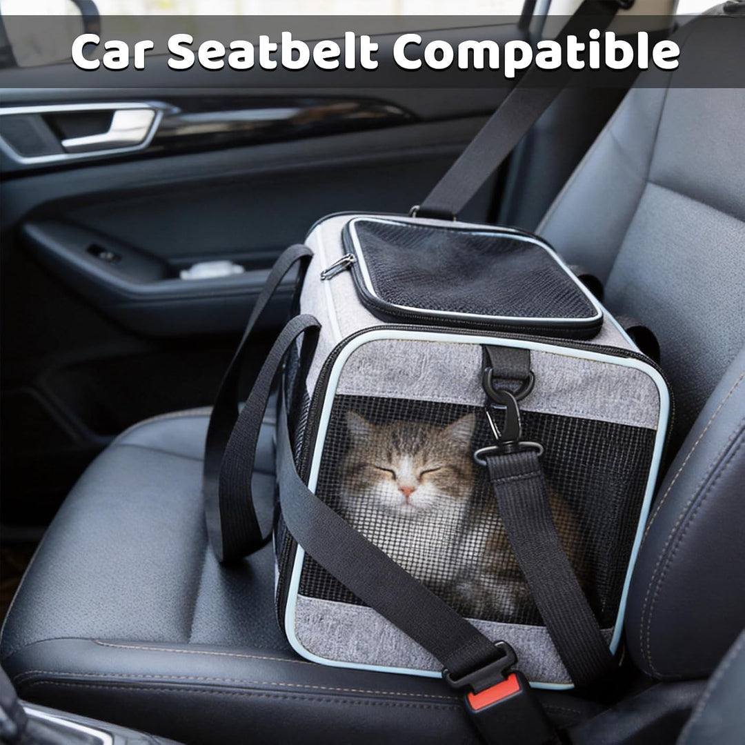 Transportbox Katze faltbar bis 7 kg mit 360° Belüftung Hundetasche | Hundetasche für Katzen kleine H