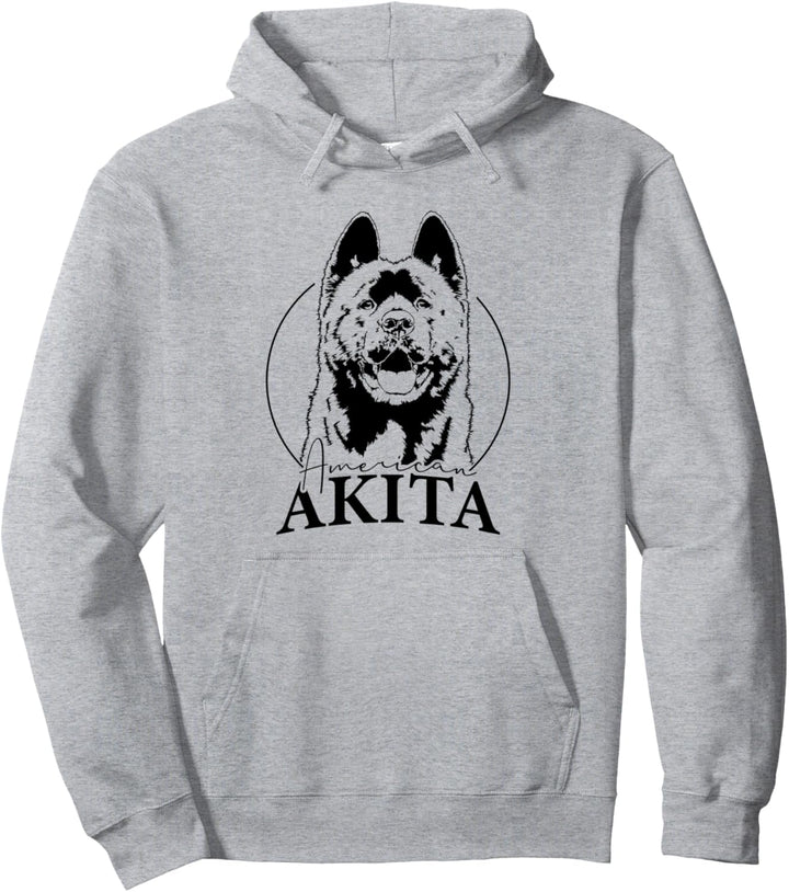 American Akita Inu Hund Hunde Portrait Hundeportrait Hunde Pullover Hoodie