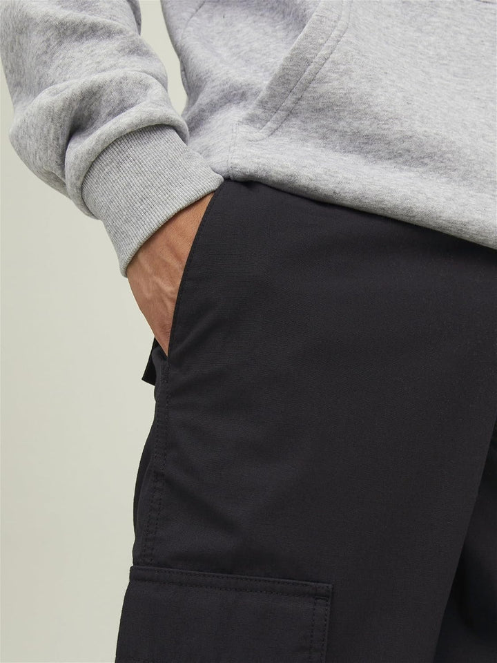 JACK &amp; JONES Herren Jpstbill Jjflint Sa Ln Cargohose 31W / 30L Schwarz, 31W / 30L Schwarz
