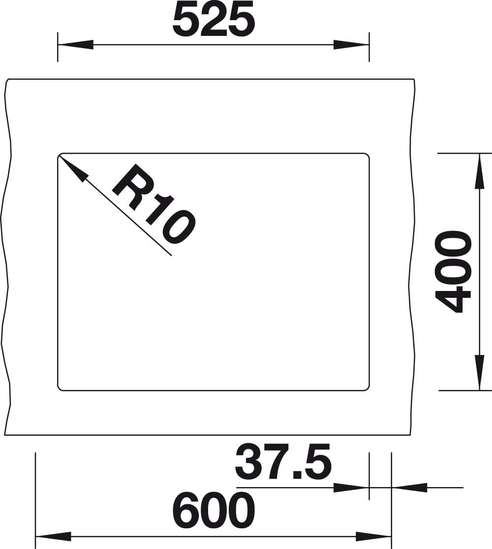 BLANCO SUBLINE 340/160-U | SILGRANIT cafe | Einbauart: Unterbau | Hauptbecken rechts | ohne Ablauffe
