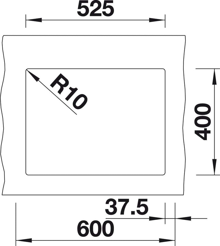 BLANCO SUBLINE 340/160-U | SILGRANIT cafe | Einbauart: Unterbau | Hauptbecken rechts | ohne Ablauffe