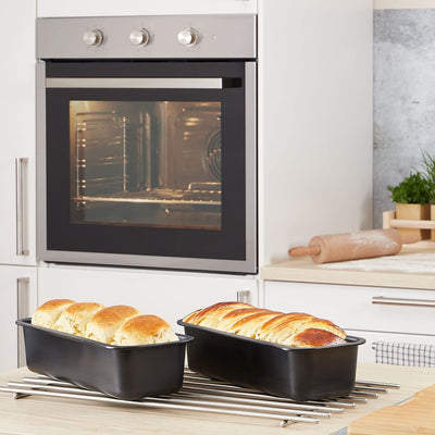 Grizzly Brotbackform, 2x Brotform 30 x 11,5 cm, sauerteigbeständig, antihaft, Backform für Brot und