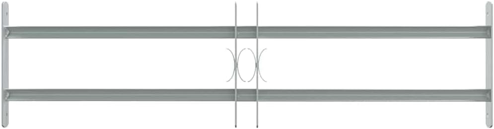 vidaXL Fenstergitter 700-1050 mm Ausziehbar Sicherheitsgitter Einbruchschutz 2 Querbalken/700-1050 m