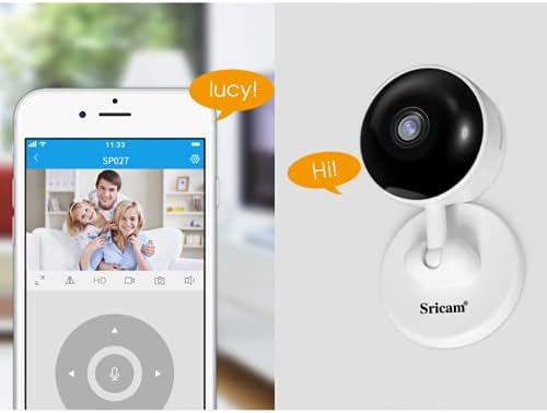 SriItalia ONVIF Kamera, kabellos, Bewegungssensor, WLAN, unterstützt Micro-SD bis 128 GB