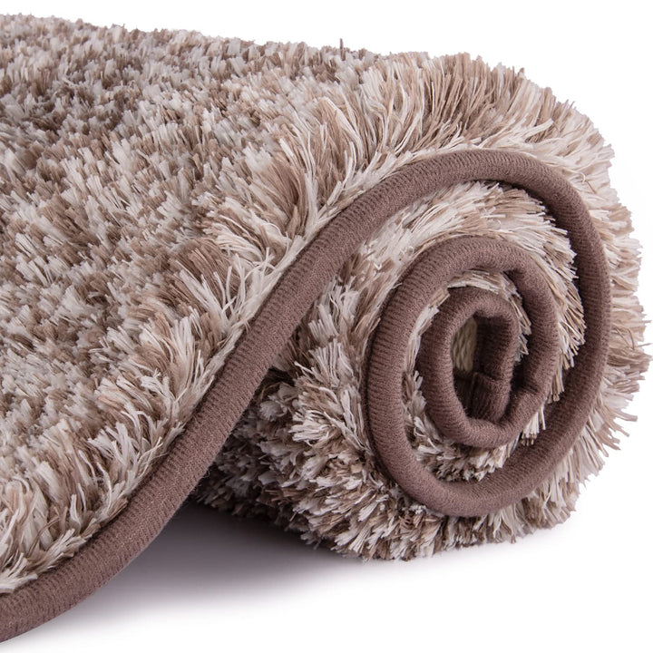 FCSDETAIL rutschfeste, Hochflor Badteppiche, Maschinenwaschbare Badematte, Badvorleger mit Wasserabs