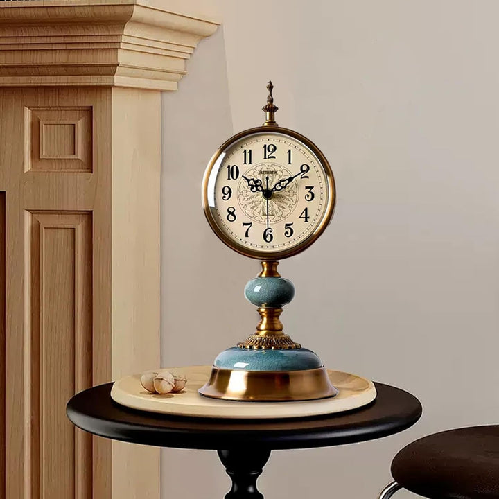 Vintage Tischuhr, Vintage Messing Standuhr, Antik Silent tischuhr für Wohnzimmer, Klassische Nostalg