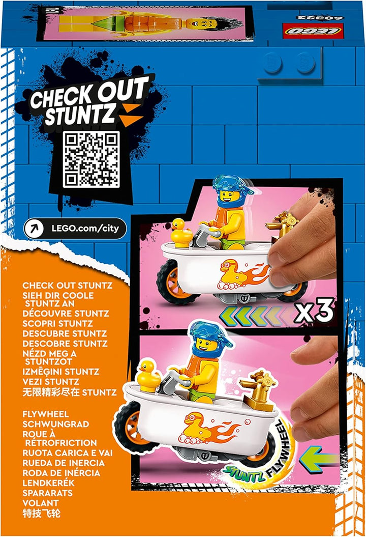 LEGO 60333 City Stuntz Badewannen-Stuntbike, Set mit Motorrad und Minifigur, Action-Spielzeug als Ge