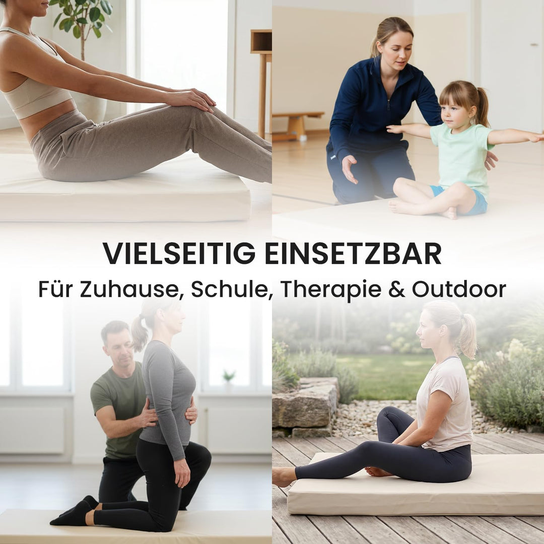 Jeflex - Weichbodenmatte &amp; Turnmatte 200 x 100 x 8 cm MADE IN GERMANY/Gymnastikmatte tragbar/platzsp