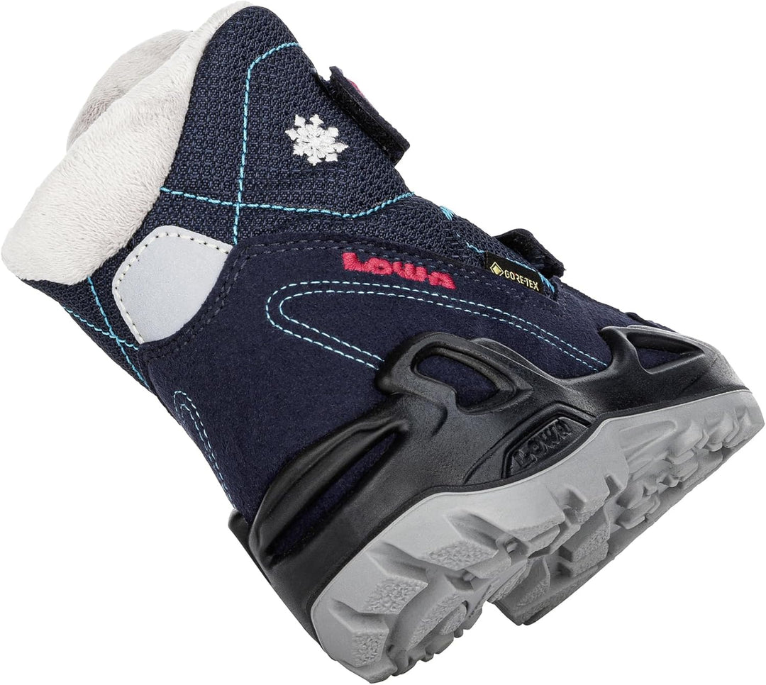 LOWA Milo GTX MID Kinder Winterstiefel gefüttert Outdoor Goretex 640542 29 EU Navy Magenta, 29 EU Na