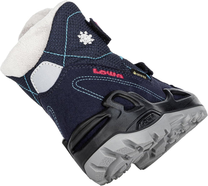 LOWA Milo GTX MID Kinder Winterstiefel gefüttert Outdoor Goretex 640542 29 EU Navy Magenta, 29 EU Na