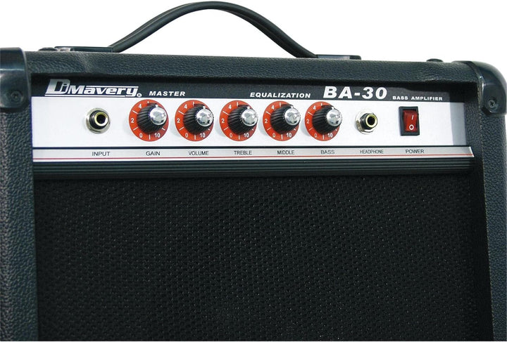 DIMAVERY BA-30 Bass-Verstärker 30W | 30-W-Gitarrenverstärker