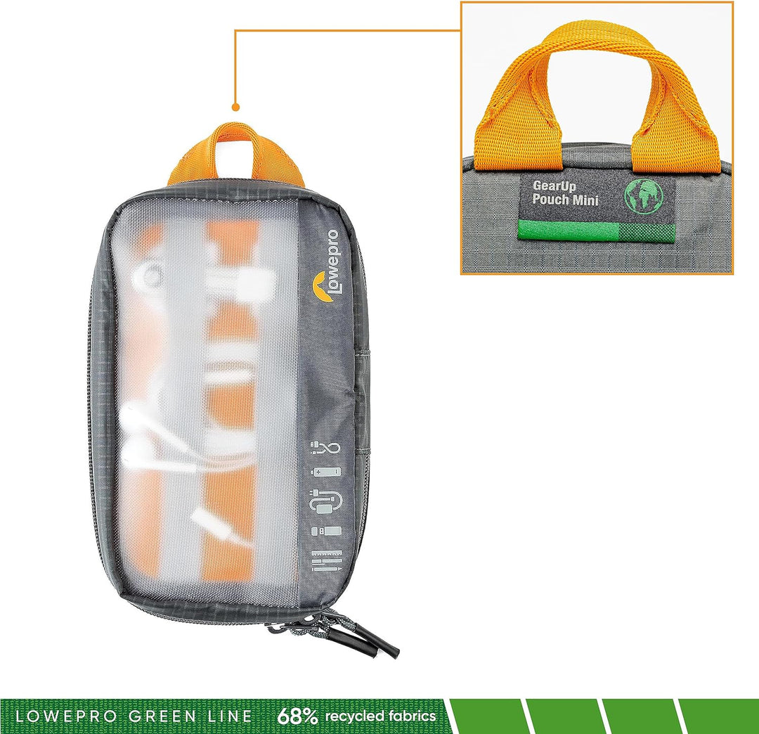 Lowepro GearUp Pouch Mini, Travel Essentials Case, Reiseetui für Telefonkabel, Kabel, Adapter, Akkus