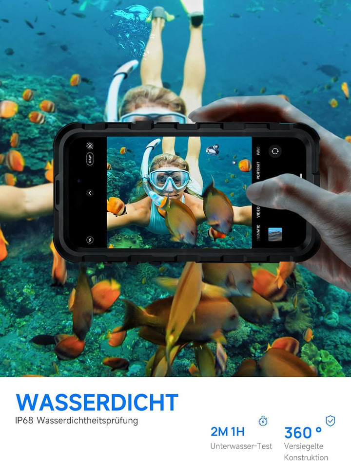 seacosmo für iPhone 14 Pro Hülle Wasserdicht [Kompatibel mit Magsafe] Metall Handyhülle iPhone 14 Pr