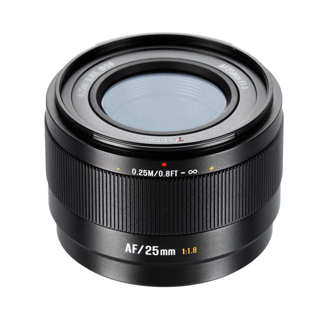 7artisans AF 25mm F1.8 Objektiv für Sony E (APS-C) – leichtes Weitwinkelobjektiv mit STM-AF, Metallb