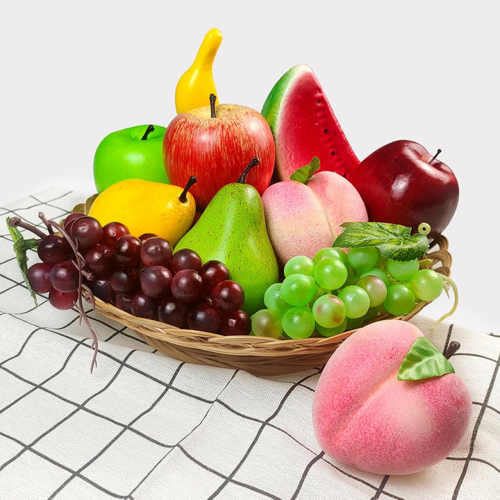 12 Stück künstliche Früchte, künstliche Früchte Set, Simulation Obst für zu Hause, Simulation Obst R