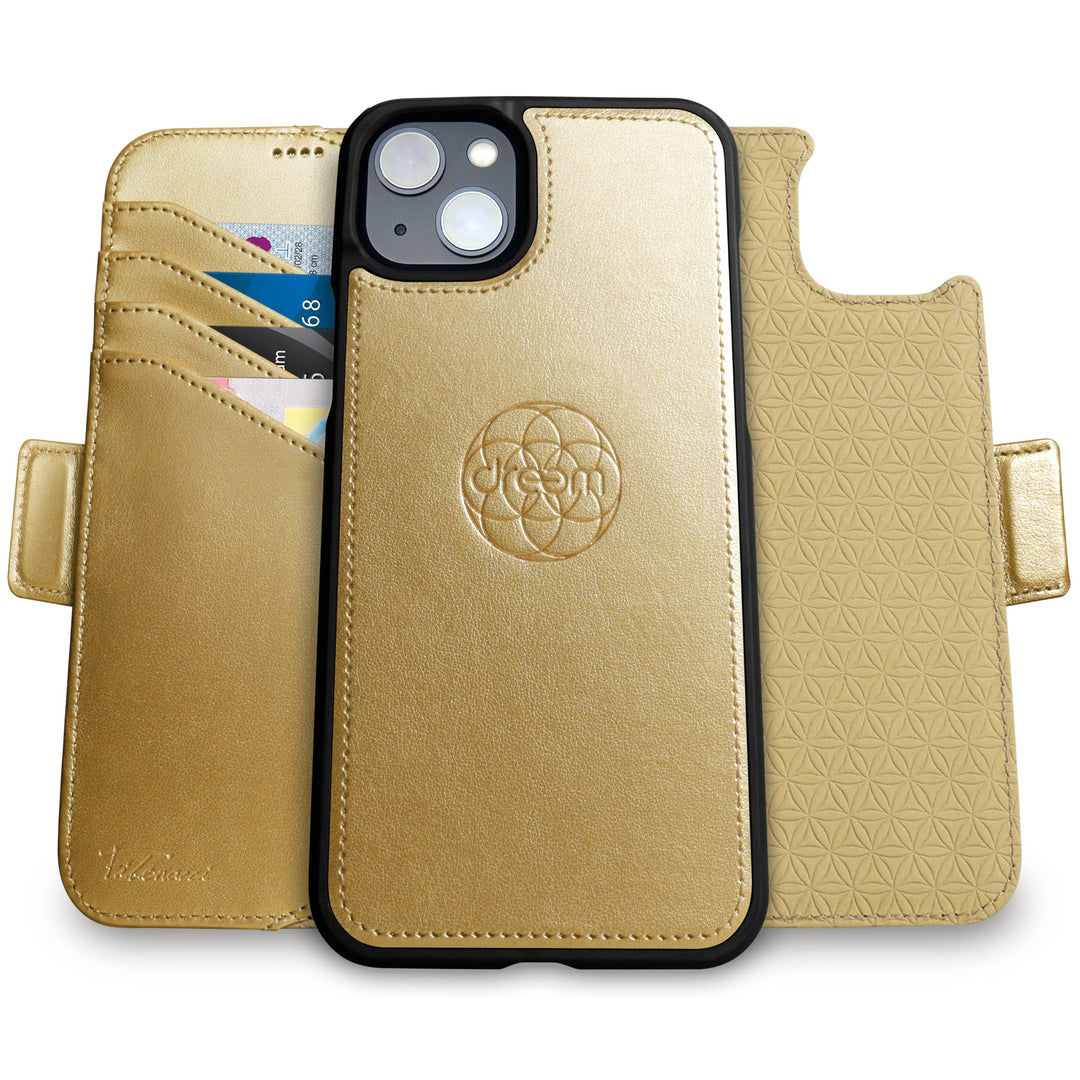 Dreem Fibonacci kompatibel mit iPhone 15 Brieftaschen-Etui / 2-in-1 stossfestes Etui und abnehmbares