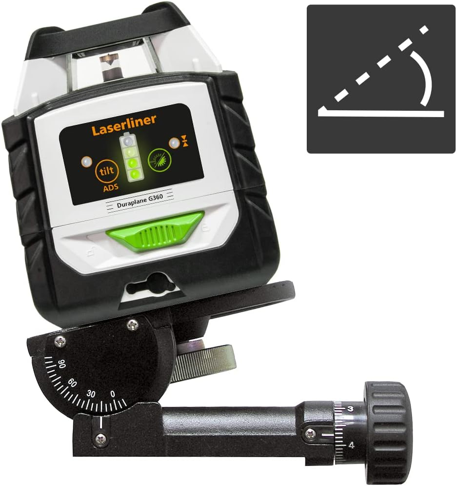 Laserliner Rotations-Laser, Duraplane G360 RX, Grüner 360° HybridLaser für Horizontalen und Neigunge
