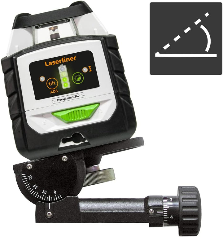 Laserliner Rotations-Laser, Duraplane G360 RX, Grüner 360° HybridLaser für Horizontalen und Neigunge